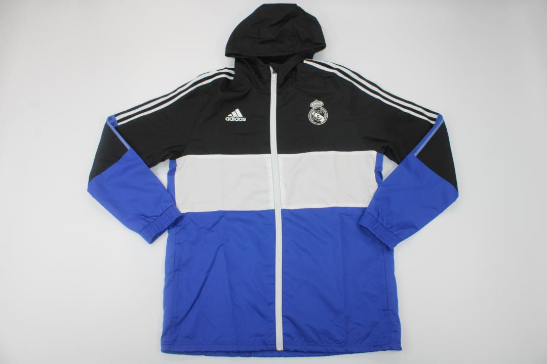 AAA Quality Real Madrid 22/23 Wind Coat - Black/White/Blue